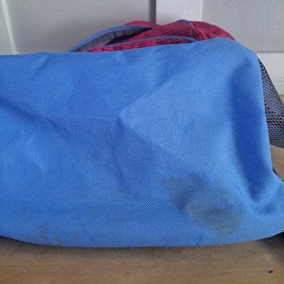 Adidas Pink & Blue Striped Backpack - Picture 7 of 9